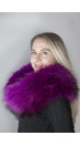 Violet-lilla Finnraccoon  fur neck warmer